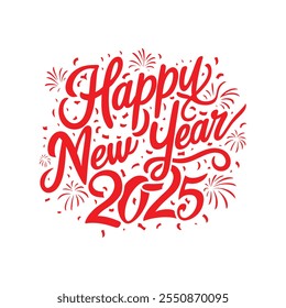 Happy New Year 2025 Vector Illustration