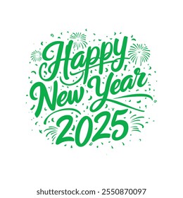 Feliz Ano Novo 2025 Ilustração Vetorial