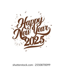 Feliz Año Nuevo 2025 Ilustración vectorial