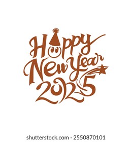Feliz Año Nuevo 2025 Ilustración vectorial