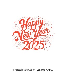 Happy New Year 2025 Vector Illustration