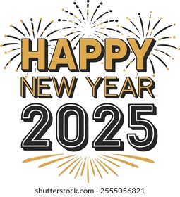 happy new year 2025 vector