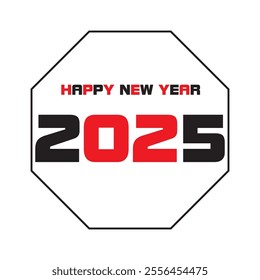 Happy New Year 2025 vector illustration