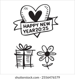 Happy New Year 2025 Vector Art, Icons, and Graphics