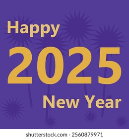 Happy New Year 2025 Vector Design