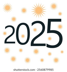 Happy New Year 2025 Vector Design