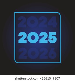 Happy New Year 2025 Vector Typography Design for Posters, Banners, Calendars, and Social Media