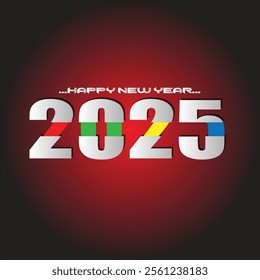 happy new year 2025 vector illustration design clean unique latest