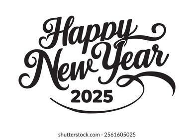 Happy New Year 2025! vector illustration art