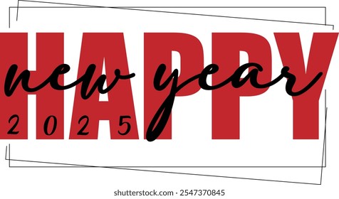 Happy new year 2025, new year vector\art\illustration