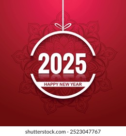 Happy new year 2025 wishes celebration background.