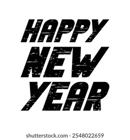 Happy New Year 2025,typography white t shirt design.