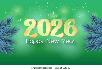 Fondo feliz del año nuevo 2026 con la luz colorida brillante