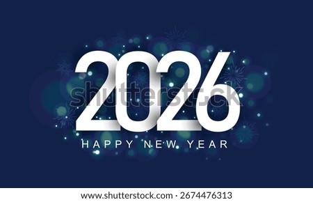 Happy new year 2026 background with Fireworks and bokeh
