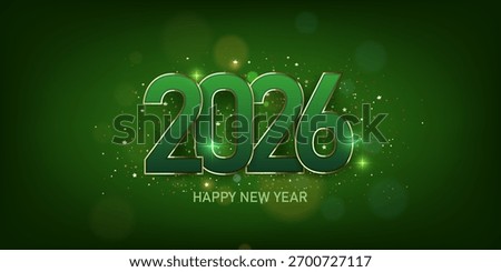Happy new year 2026 background. Holiday greeting card design. Vector illustration.

