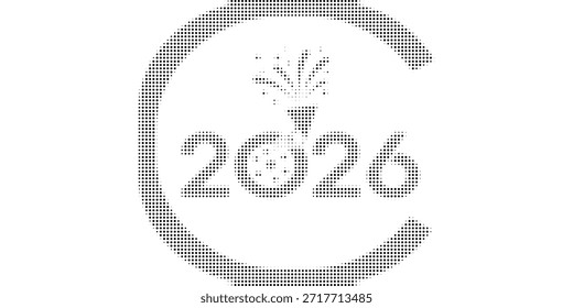Frohes neues Jahr 2026 Countdown-Uhr auf abstraktem glitzernden Mitternachtshimmel mit Kopienraum, festliches Party-Einladungskartenkonzept für neue Jahre