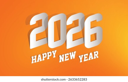Happy new year 2026 creative greeting card design, Year 2026 design element, happy new year 2026 celebrate background.