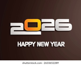 Feliz ano novo 2026 design de cartão de saudação criativa, Elemento de design Ano 2026, feliz ano novo 2026 comemorar fundo.