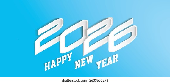 Happy new year 2026 creative greeting card design, Year 2026 design element, happy new year 2026 celebrate background.