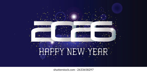 Happy new year 2026 creative greeting card design, Year 2026 design element, happy new year 2026 celebrate background.