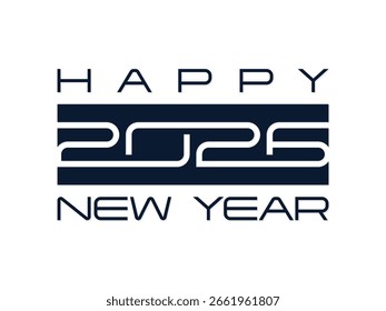 Happy New Year 2026 kreative kontinuierliche Zahl Logo Text Design-Vorlage. Vektorgrafik