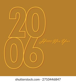 Happy New Year 2026 Creative Design, Vector Illustration for greeting cards, calendars, wallpapers, and backgrounds. Celebration new year
