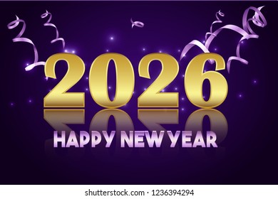 Happy New Year 2026 Design Stock Vector (Royalty Free) 1236394294 ...