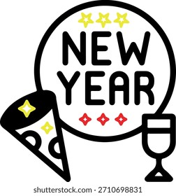 Feliz año Nuevo 2026 Diseño