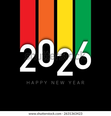 Happy New Year 2026 design. Creative design of 2026 typography. Design for 2026 celebration.  Vector premium 2026.