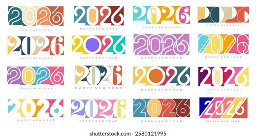 Happy new year 2026 design,2026 logo text design. new year celebration concept . Vector illustration