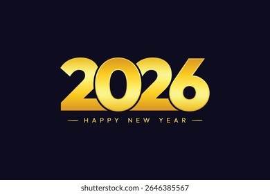 Happy New Year 2026 - Event Celebration Luxury Golden Text Celebration