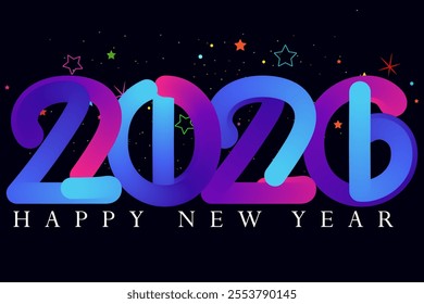 happy new year 2026, gradient color happy new year 2026