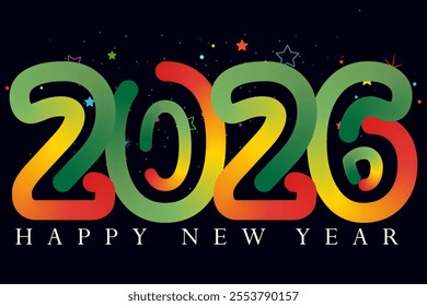 happy new year 2026, gradient color happy new year 2026