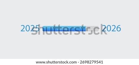 Happy new year 2026 loading. Vector illustration.