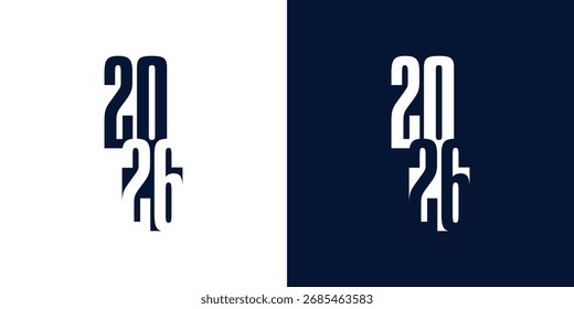 Happy New Year 2026 Logo Vector Design With Creative Concept