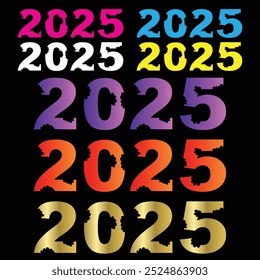 Happy new year 2026 number typography vector