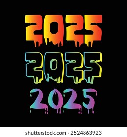 Happy new year 2026 number typography vector