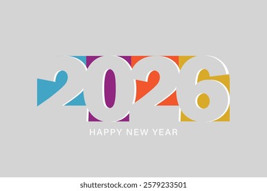 happy new year 2026 template background vector eps 10
