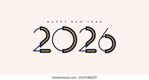 Happy new year 2026 template design