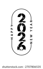 Feliz año nuevo 2026 diseño de texto para la Ilustración vectorial de tarjetas de Plantilla de diseño de folleto.