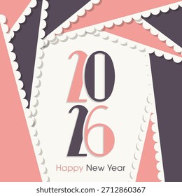 Happy new year 2026 Text Design vector.