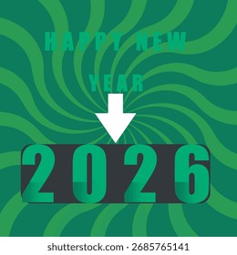 Happy new year 2026 vector  design 