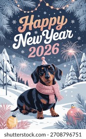 Frohes neues Jahr 2026 Vektorbilder
