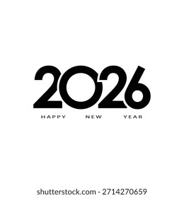 Feliz año Nuevo 2026, Ilustración vectorial