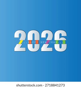 Happy new year 2026.New year vector design. New year vector illustration.2026 number design. Vector illustration