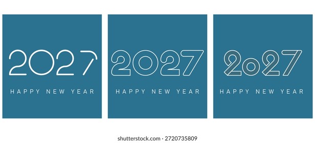 ¡Feliz año Nuevo 2027! 2027 año de diseño de fondo.
