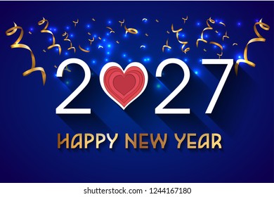 Happy New Year 2027 Design. 