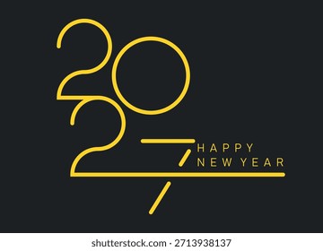 Feliz año Nuevo 2027. ilustración de vacaciones de Vector 2027. Decoración para el cartel del acontecimiento del festival, diseño de la cubierta.