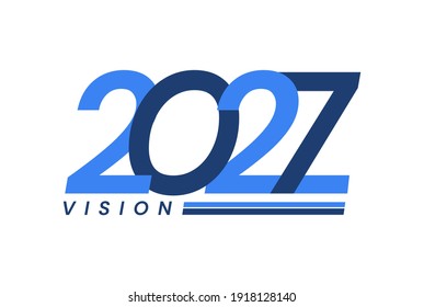 Happy New Year 2027. 2027 Vision Modern Design for Calendar, Greeting Cards, Invitations, Flyers or Prints