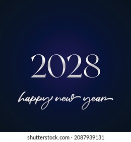 happy new year 2028 vector template. Design for banner greeting cards or print